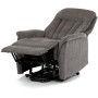 Polohovací křeslo, elektrické zabudované ovládání, šedá, látka, TV-Q8575 GREY2