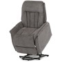 Polohovací křeslo, elektrické zabudované ovládání, šedá, látka, TV-Q8575 GREY2