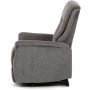 Polohovací křeslo, elektrické zabudované ovládání, šedá, látka, TV-Q8575 GREY2