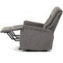 Polohovací křeslo, elektrické zabudované ovládání, šedá, látka, TV-Q8575 GREY2