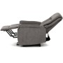 Polohovací křeslo, elektrické zabudované ovládání, šedá, látka, TV-Q8575 GREY2