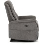 Polohovací křeslo, elektrické zabudované ovládání, šedá, látka, TV-Q8575 GREY2
