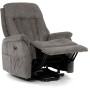 Polohovací křeslo, elektrické zabudované ovládání, šedá, látka, TV-Q8575 GREY2