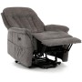 Polohovací křeslo, elektrické zabudované ovládání, šedá, látka, TV-Q8575 GREY2