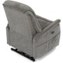 Polohovací křeslo, elektrické zabudované ovládání, šedá, látka, TV-Q8575 GREY2