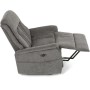 Polohovací křeslo, elektrické zabudované ovládání, šedá, látka, TV-Q8575 GREY2