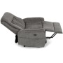 Polohovací křeslo, elektrické zabudované ovládání, šedá, látka, TV-Q8575 GREY2