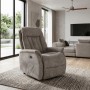 Polohovací křeslo, elektrické zabudované ovládání, šedá, látka vintage, TV-Q8575 GREY3