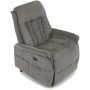 Polohovací křeslo, elektrické zabudované ovládání, šedá, látka, TV-Q8575 GREY2