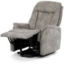 Polohovací křeslo, elektrické zabudované ovládání, šedá, látka vintage, TV-Q8575 GREY3