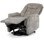 Polohovací křeslo, elektrické zabudované ovládání, šedá, látka vintage, TV-Q8575 GREY3