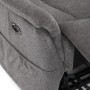 Polohovací křeslo, elektrické zabudované ovládání, šedá, látka, TV-Q8575 GREY2