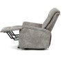Polohovací křeslo, elektrické zabudované ovládání, šedá, látka vintage, TV-Q8575 GREY3