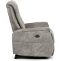 Polohovací křeslo, elektrické zabudované ovládání, šedá, látka vintage, TV-Q8575 GREY3
