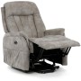Polohovací křeslo, elektrické zabudované ovládání, šedá, látka vintage, TV-Q8575 GREY3