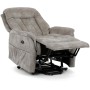 Polohovací křeslo, elektrické zabudované ovládání, šedá, látka vintage, TV-Q8575 GREY3