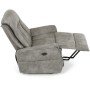 Polohovací křeslo, elektrické zabudované ovládání, šedá, látka vintage, TV-Q8575 GREY3