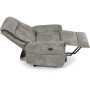 Polohovací křeslo, elektrické zabudované ovládání, šedá, látka vintage, TV-Q8575 GREY3