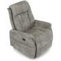 Polohovací křeslo, elektrické zabudované ovládání, šedá, látka vintage, TV-Q8575 GREY3