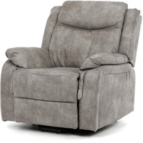 Polohovací křeslo, elektrické zabudované ovládání, šedá, látka vintage, TV-Q8668 GREY3