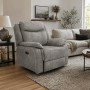 Polohovací křeslo, elektrické zabudované ovládání, šedá, látka vintage, TV-Q8668 GREY3