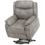 Polohovací křeslo, elektrické zabudované ovládání, šedá, látka vintage, TV-Q8668 GREY3