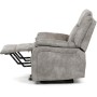 Polohovací křeslo, elektrické zabudované ovládání, šedá, látka vintage, TV-Q8668 GREY3
