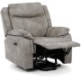 Polohovací křeslo, elektrické zabudované ovládání, šedá, látka vintage, TV-Q8668 GREY3