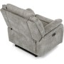 Polohovací křeslo, elektrické zabudované ovládání, šedá, látka vintage, TV-Q8668 GREY3