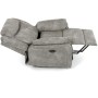 Polohovací křeslo, elektrické zabudované ovládání, šedá, látka vintage, TV-Q8668 GREY3