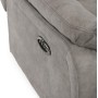 Polohovací křeslo, elektrické zabudované ovládání, šedá, látka vintage, TV-Q8668 GREY3