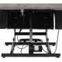 Polohovací křeslo, elektrické zabudované ovládání, šedá, látka vintage, TV-Q8668 GREY3