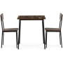 Jídelní set s 2 židlemi, 70x70x76cm, mdf, old wood, AUT-O2121 OLW2
