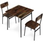 Jídelní set s 2 židlemi, 70x70x76cm, mdf, old wood, AUT-O2121 OLW2
