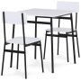 Jídelní set s 2 židlemi, 70x70x76cm, mdf, bílá, AUT-O2121 WT