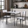 Jídelní set s 2 židlemi, 70x70x76cm, mdf, bílá, AUT-O2121 WT