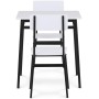 Jídelní set s 2 židlemi, 70x70x76cm, mdf, bílá, AUT-O2121 WT