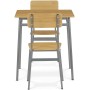 Jídelní set s 2 židlemi, 70x70x76cm, mdf, dub, AUT-O2122 OAK