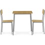 Jídelní set s 2 židlemi, 70x70x76cm, mdf, dub, AUT-O2122 OAK
