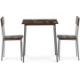 Jídelní set s 2 židlemi, 70x70x76cm, mdf, old wood, AUT-O2122 OLW2