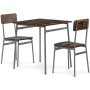 Jídelní set s 2 židlemi, 70x70x76cm, mdf, old wood, AUT-O2122 OLW2