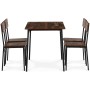 Jídelní set s 4 židlemi, 110x70x76cm, mdf, old wood, AUT-O2155 OLW2