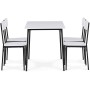 Jídelní set s 4 židlemi, 110x70x76cm, mdf, bílá, AUT-O2155 WT