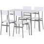 Jídelní set s 4 židlemi, 110x70x76cm, mdf AUT-O2156 WT