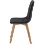 Jídelní židle, černá, látka, CT-291 BK2