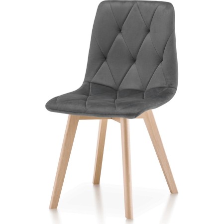 Jídelní židle, šedá, sametová látka, CT-V4081 GREY4