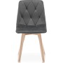 Jídelní židle, šedá, sametová látka, CT-V4081 GREY4
