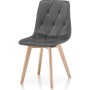 Jídelní židle, šedá, sametová látka, CT-V4081 GREY4