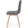 Jídelní židle, šedá, sametová látka, CT-V4081 GREY4