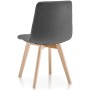 Jídelní židle, šedá, sametová látka, CT-V4081 GREY4
